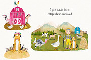 FARM ANIMALS watercolor set PART 2, an Animal Illustration by Natali Smolova (Thumbnail 5 of 7)