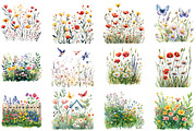 Spring Garden Pretty Clipart, an Illustration by DreamCafeArt (Thumbnail 3 of 8)