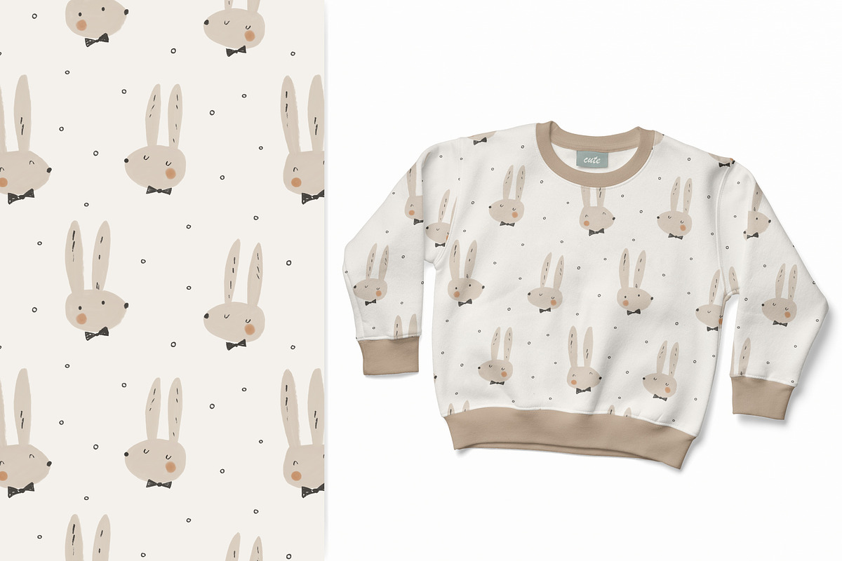 Mr. Rabbit, a Pattern Graphic by Olena Kuznietsova (Photo 3 of 11)