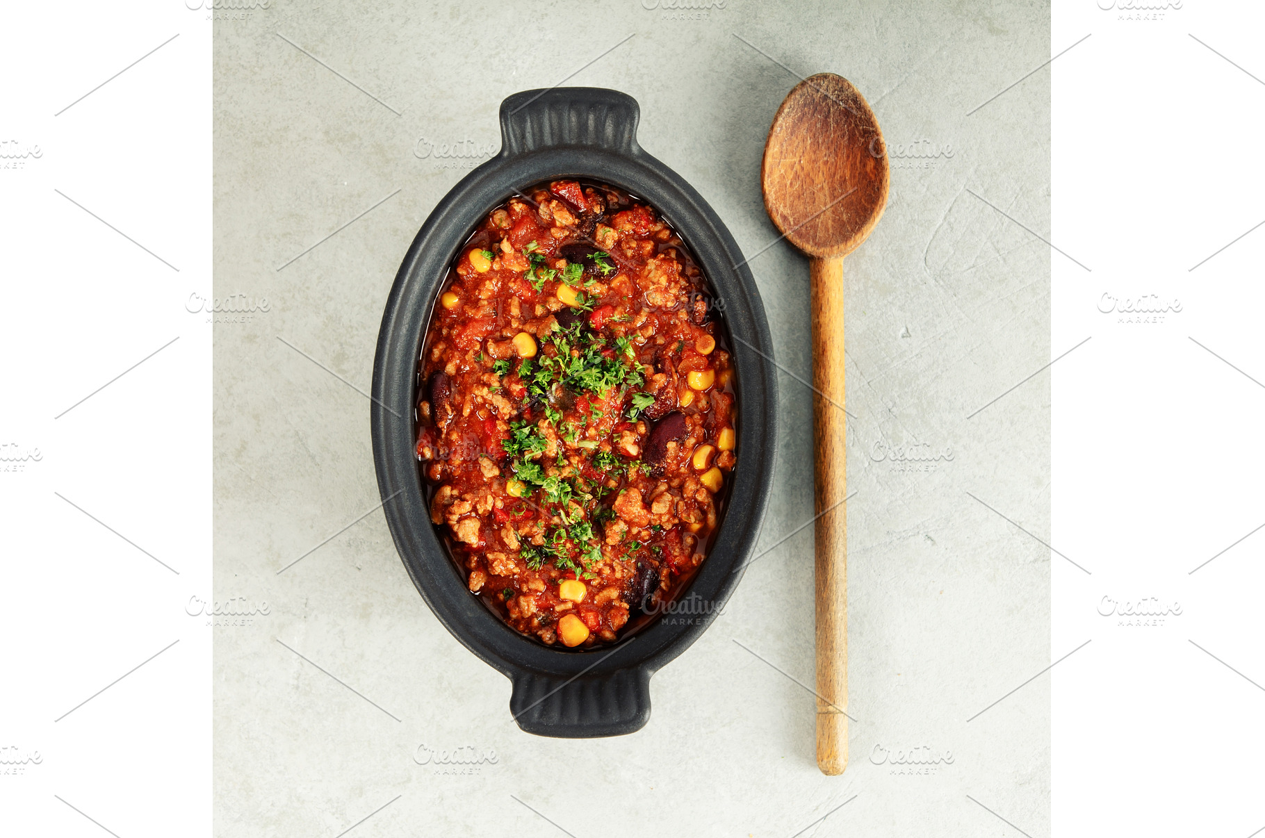 Mexican Chili with Corn Chips and, a Food & Drink Photo by Natalia Klenova's Shop