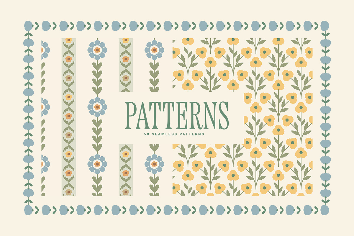 Blossom - Earthy Patterns & Shapes, a Pattern Graphic by Basia Stryjecka (Photo 2 of 33)