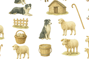 Vintage Shepherd Farm Illustration, an Animal Illustration by RT Studio (Thumbnail 3 of 4)