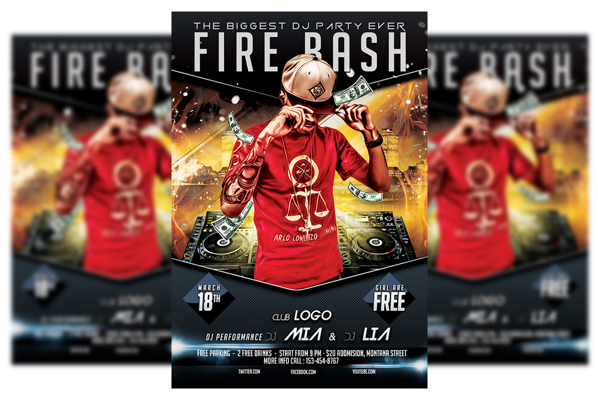 Dj Party Bundle 3 in 1, a Flyer Template by imadeDesign (Photo 2 of 3)