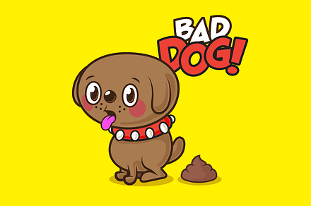 Funny Cartoon Dog Illustration