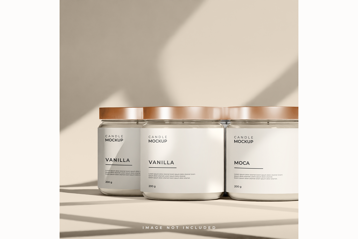 Amber glass candle mockup bundle, a Packaging Mockup by mockupocka (Photo 5 of 9)
