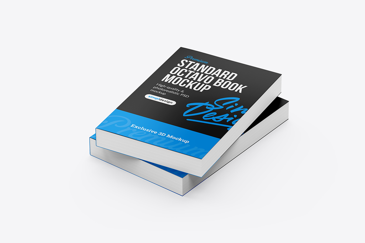 Standard Octavo Book Mockup, a Books & Magazine Mockup by SimplDesign (Photo 13 of 13)