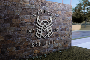 Wall 3d Logo Mockup Design