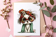 Whimsical Summer Dogs Clipart Bundle, an Illustration by SinaCreation (Thumbnail 4 of 7)