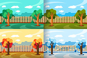 Four seasons landscape, a Seasonal Illustration by Volyk (Thumbnail 1 of 6)