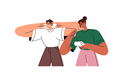 Group of thoughtful people thinking, a Person Illustration by PaperTrident (Thumbnail 3 of 7)