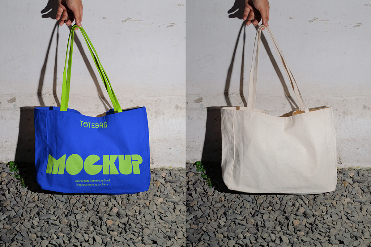 Tote Bag Mockup - VOL 1, a Merchandise Mockup by Simetrica Labs (Photo 3 of 3)