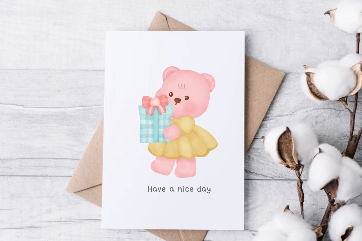 Pink Bear Watercolor Clipart Set, an Animal Illustration by Nattapohncha (Photo 3 of 3)
