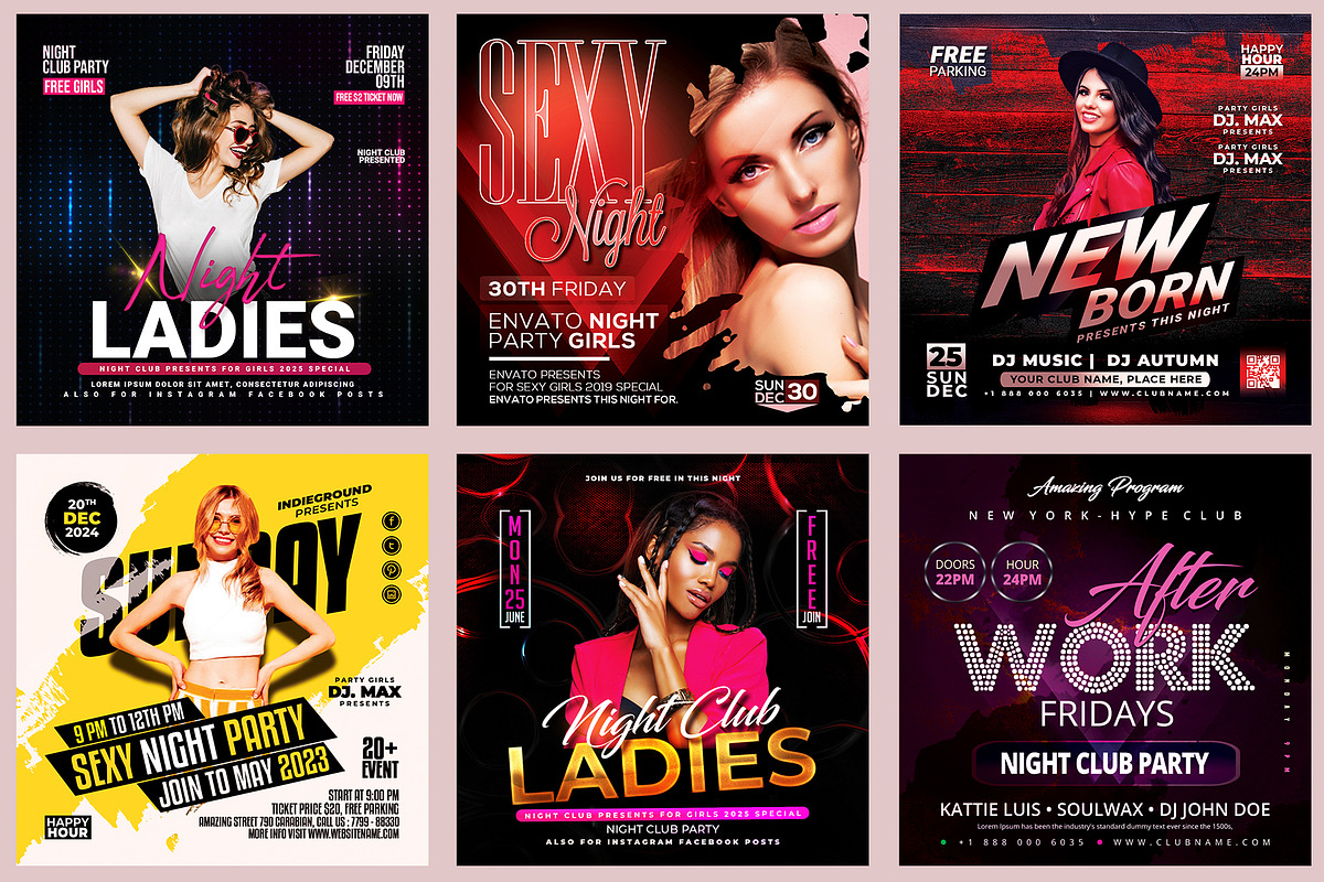 150 Night Club Flyer Bundle, a Flyer Template by AfzaalGraphics (Photo 19 of 27)