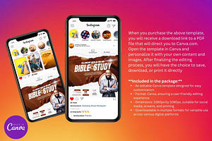 Bible Study Canva Editable Template