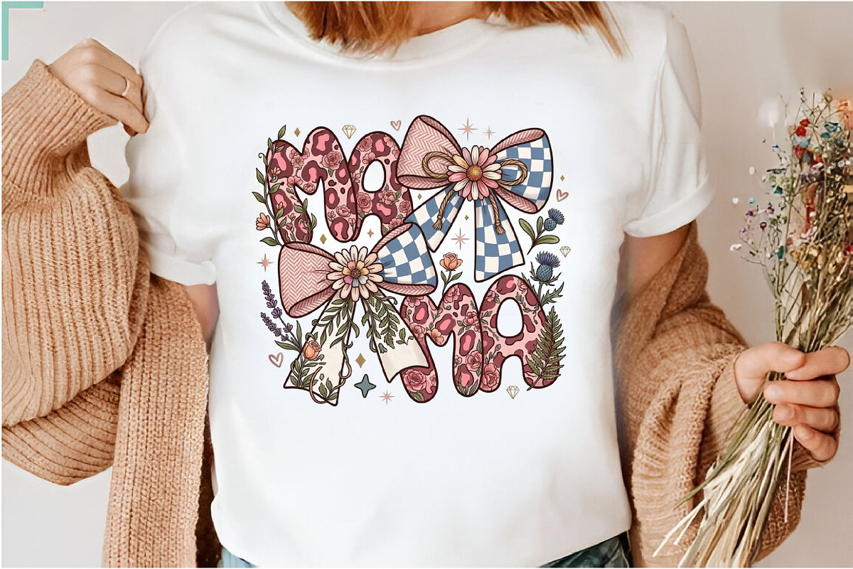 Preppy Mama Png, Mothers Day Png, a Seasonal Illustration by Designking (Photo 3 of 6)