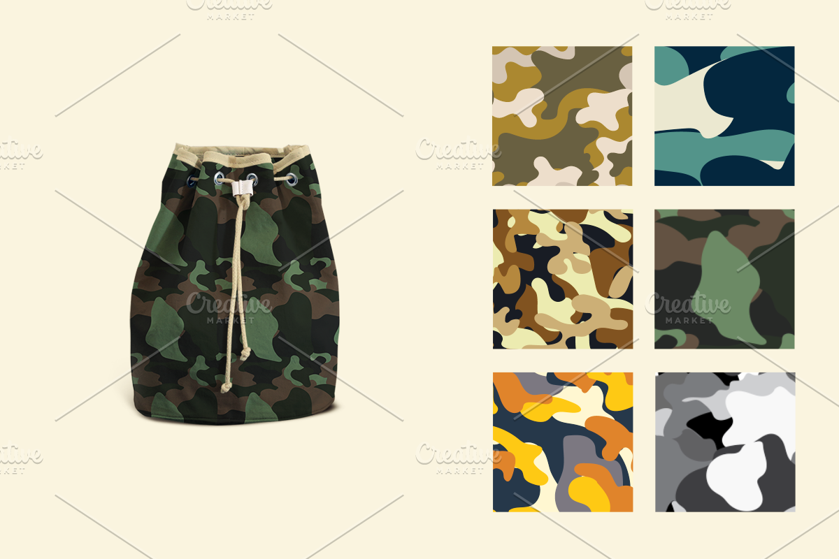 Seamless Camouflage Vector Patterns, a Pattern Graphic by wowpatterns (Photo 3 of 6)