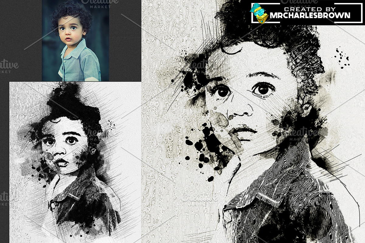 Pure Art Hand Drawing 150, an Action Add-On by mrcharlesbrown (Photo 10 of 10)