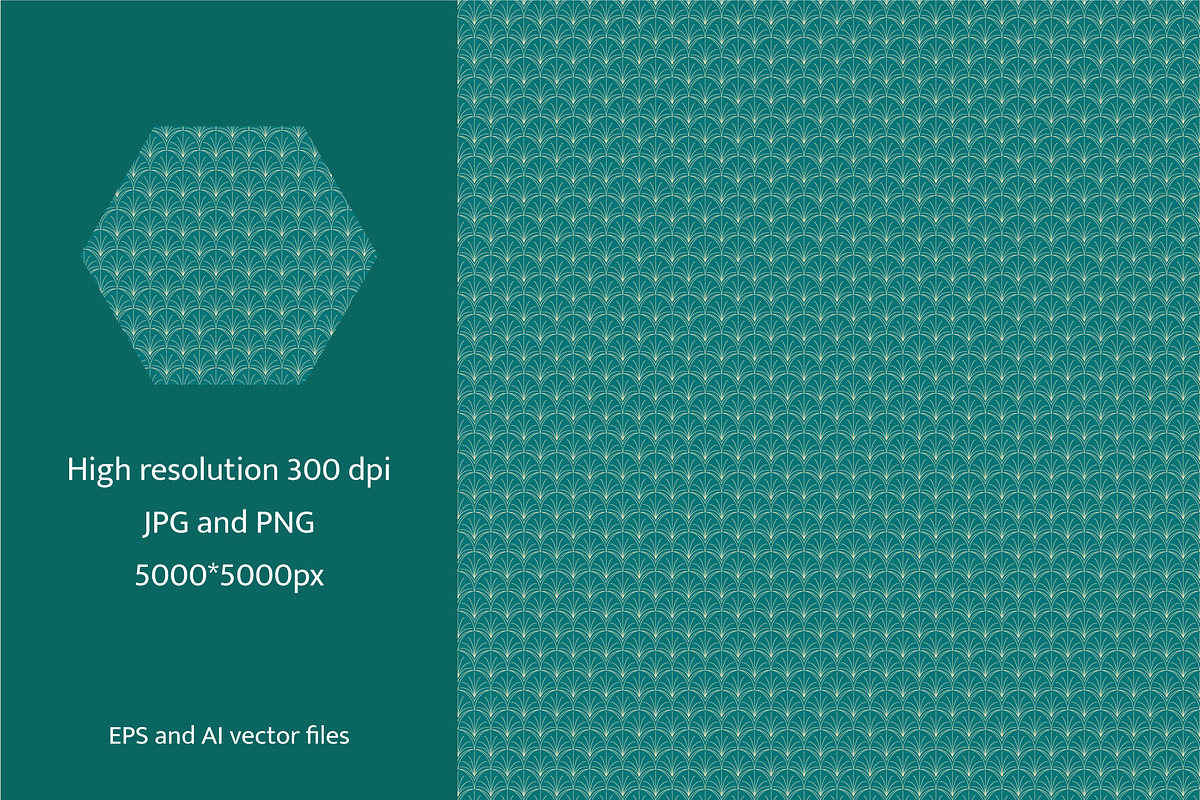 Art Deco 50 Patterns. Velvet Jade, a Pattern Graphic by GapArt (Photo 4 of 8)