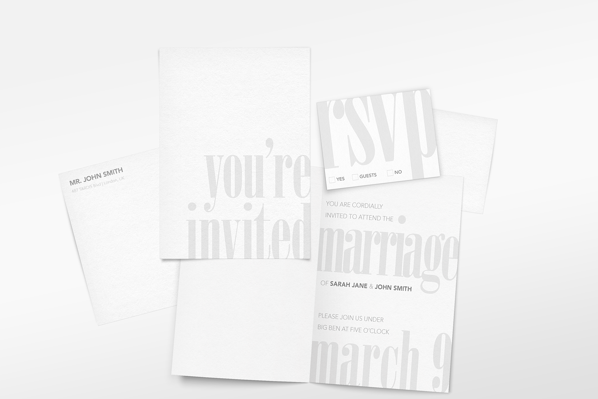 Invite & RSVP Presentation Mockup, a Templates & Theme by Fat Girl Media (Photo 1 of 3)