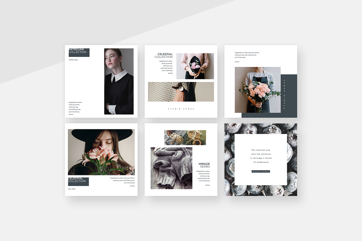 Hickory Instagram Post Templates, a Social Media Template by Studio Sumac (Photo 2 of 5)
