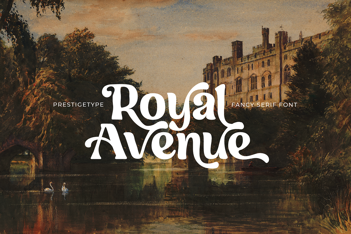 Royal Avenue Display Serif Font, a Serif Font by Prestigetype (Photo 1 of 16)