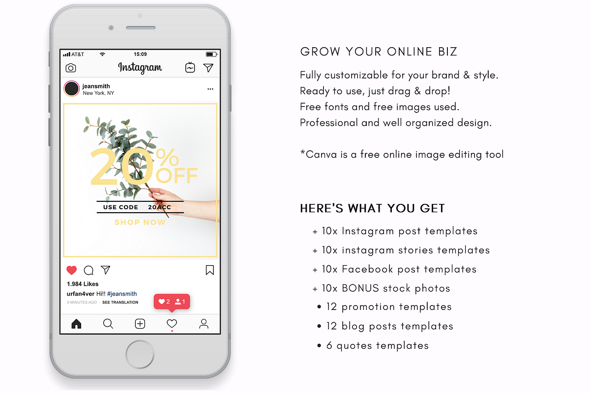 Tropical Social Media Bundle, a Social Media Template by Sales Shop (Photo 2 of 3)