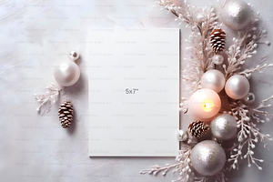 Holiday 5x7 Card Mockup, Christmas