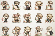 Whimsical Easter Beaver Clipart, an Illustration by RobertsArt (Thumbnail 3 of 5)