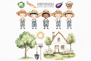 Watercolor Farm Clipart, an Animal Illustration by ClipArtCharm (Thumbnail 2 of 5)