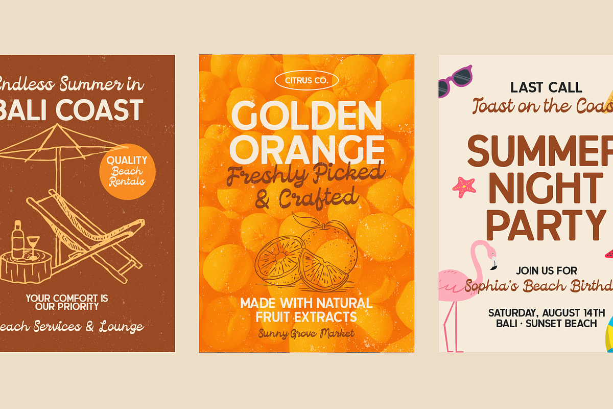 Golden Palms - Vintage Font Duo, a Sans Serif Font by Pixesia Studio (Photo 3 of 10)