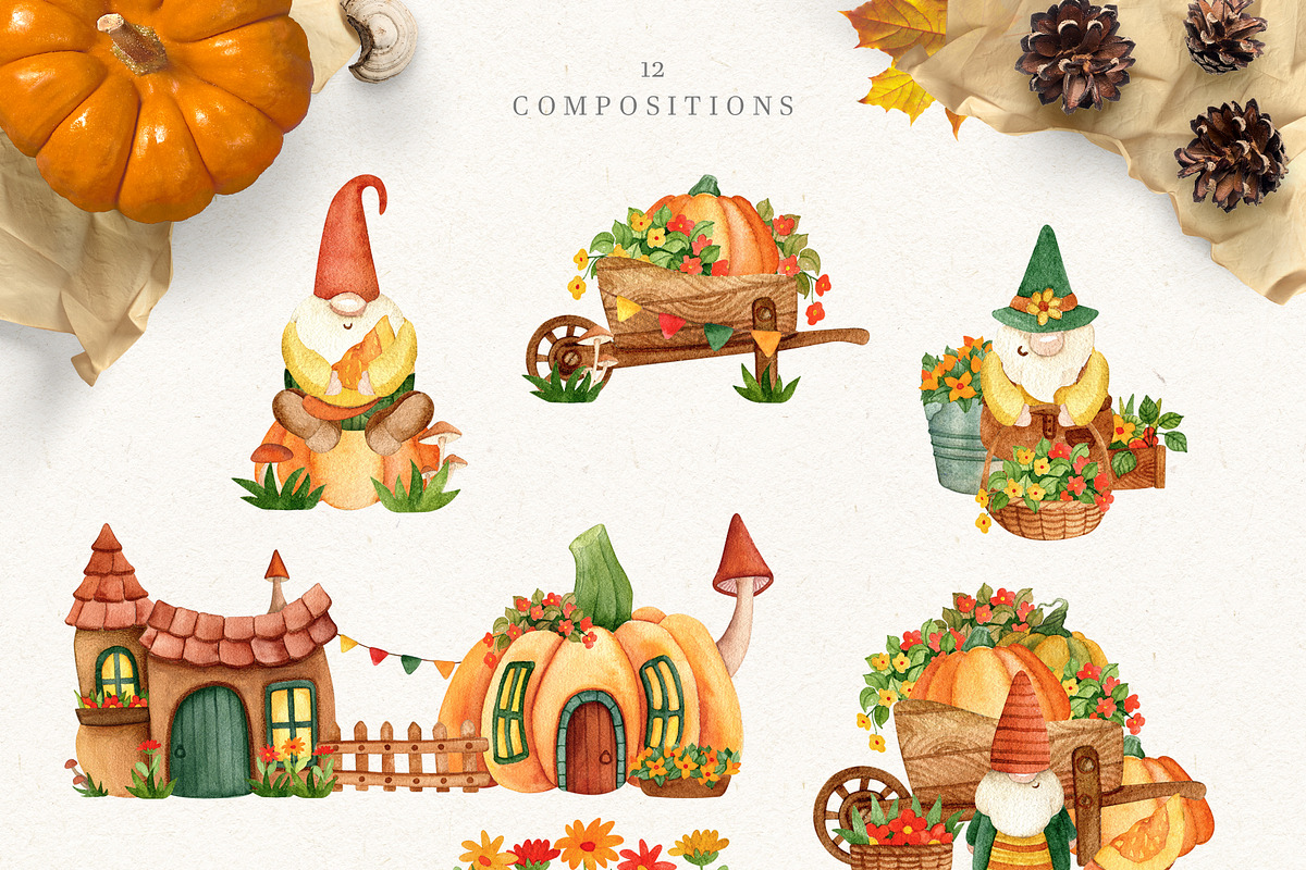 Autumn story. Watercolor set, an Illustration by JuliaBadeeva (Photo 2 of 8)