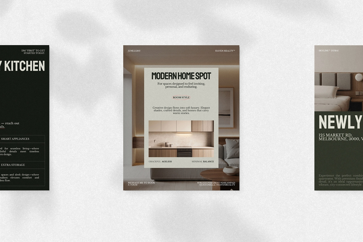 Modern Real Estate Instagram Kit, a Social Media Template by The Aesthetic Studio (Photo 8 of 10)