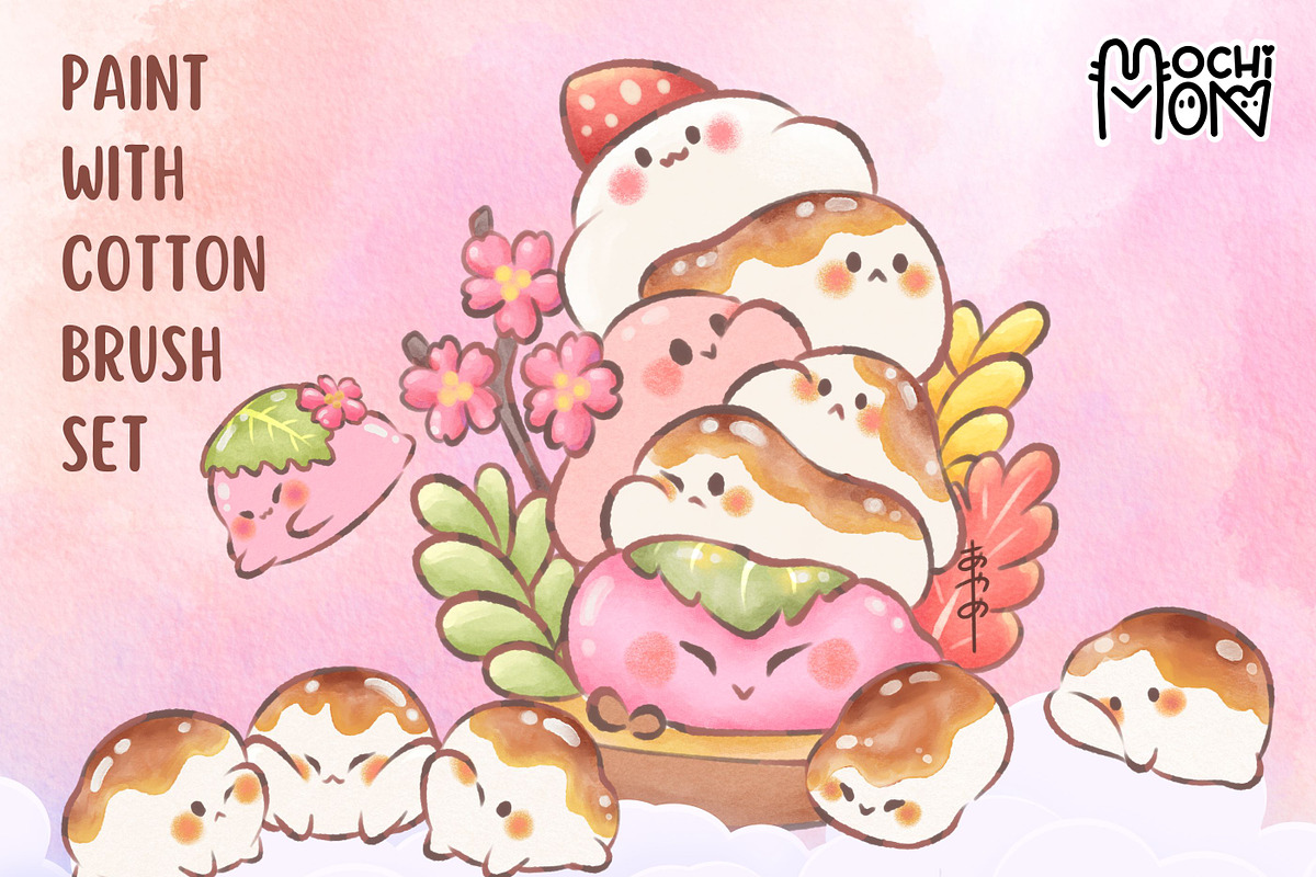 Kawaii procreate cotton brush, a Brush Add-On by ProcreateiBox (Photo 6 of 6)