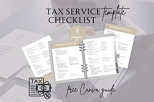 TAX SERVICE CHECKLIST TEMPLATE, a Flyer Template by Daring Digies