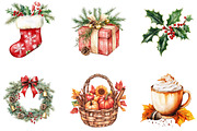 Cozy Christmas Reading Clipart, a Seasonal Illustration by Designking (Thumbnail 5 of 5)