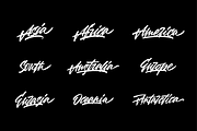 Continents Brush Lettering set, an Object Graphic by Anton Akhmatov (Thumbnail 6 of 6)