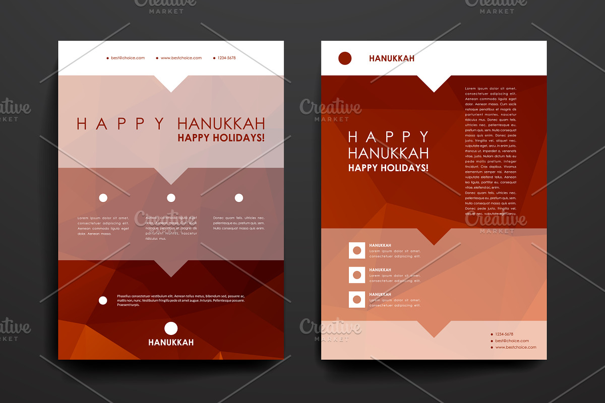 Hanukkah. 9 Brochure Templates, a Brochure Template by Palau (Photo 5 of 9)