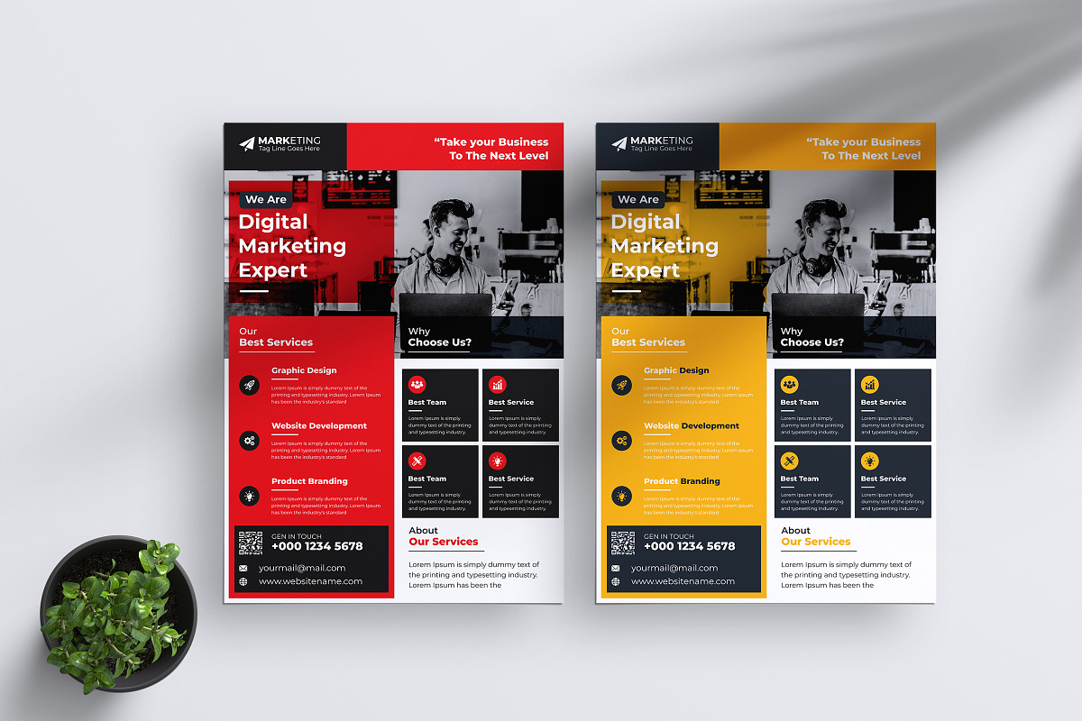 Corporate Theme Business Flyer, a Marketing Template by Graphiexperto (Photo 1 of 6)