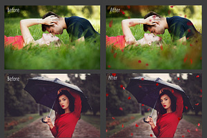 Falling Rose Petals Photo Overlays