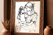 Whimsical Mother's Day Line Art Set, an Object Illustration by GiraffeCreative (Thumbnail 13 of 16)