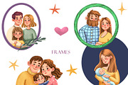 Family Portraits - Clipart Set, a Decorative Illustration by Mashamashastu (Thumbnail 4 of 12)