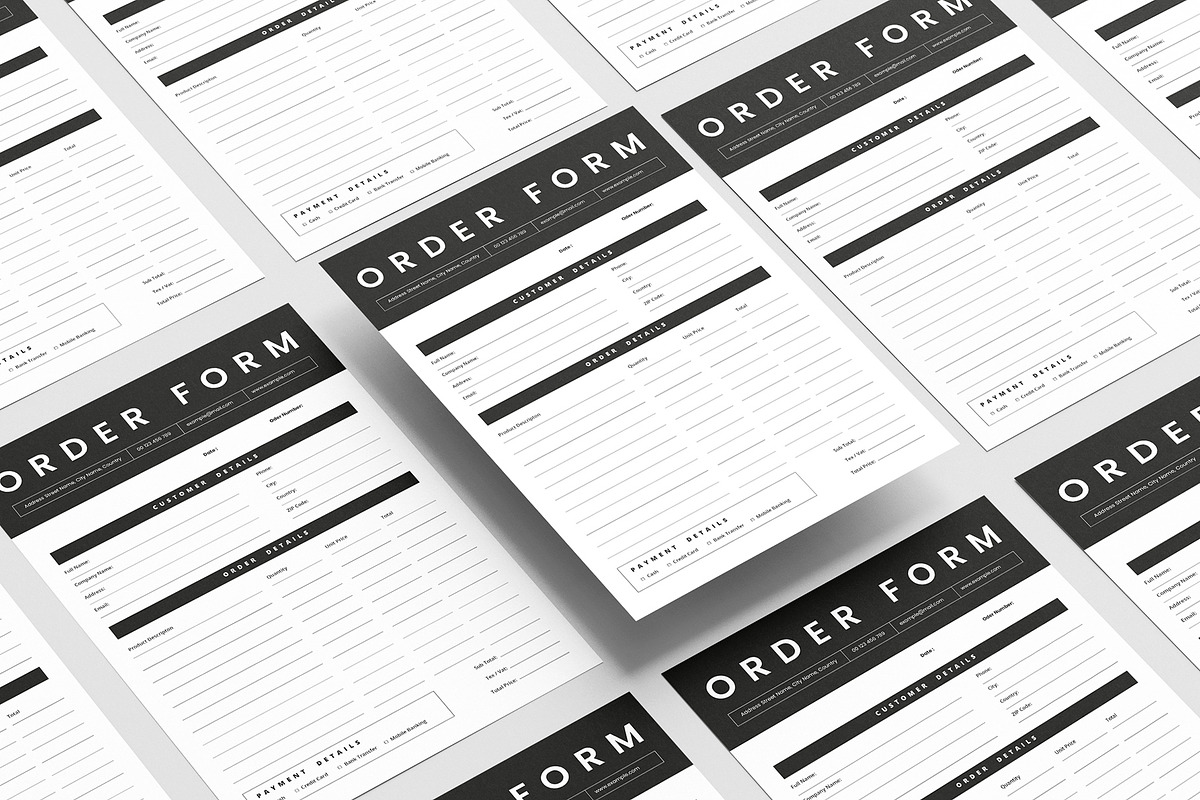 Minimal Order Form Template, a Flyer Template by afsar.hossain (Photo 1 of 2)