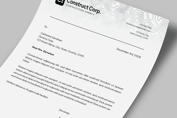 Letterhead Template - Construct preview 4