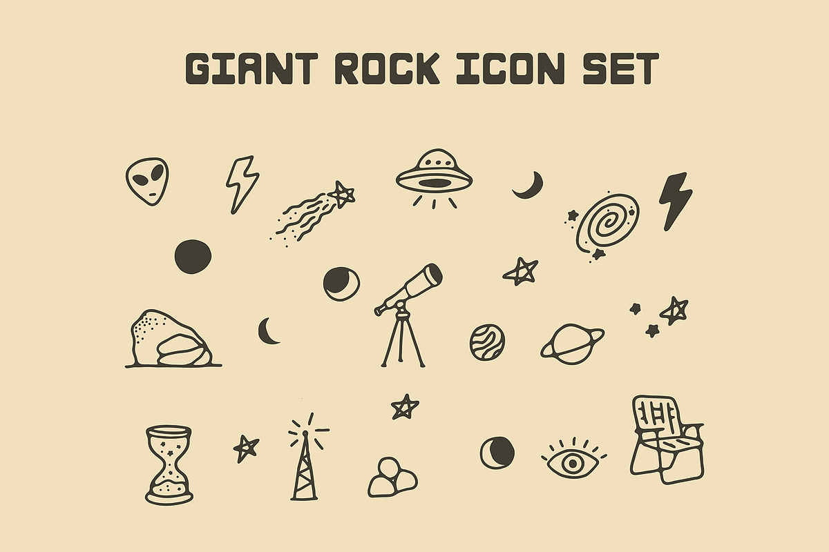 Giant Rock | Hand Drawn Font + Icons, a Sans Serif Font by Amber Morgan (Photo 7 of 7)