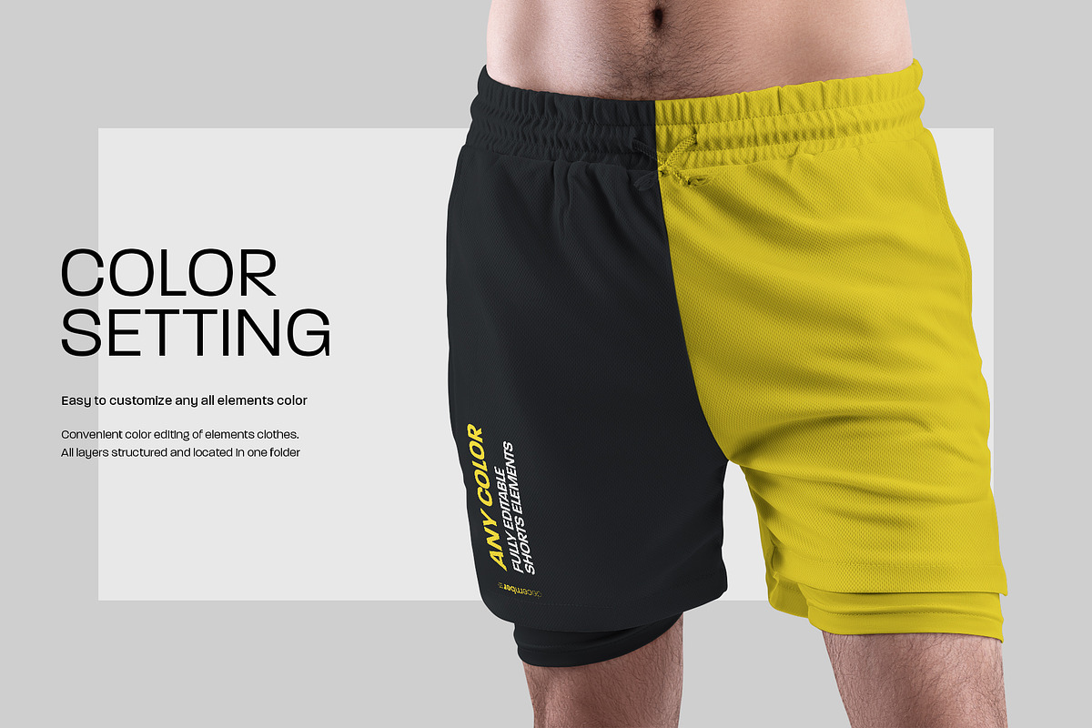 Mockups Shorts with Compression Line, a Bottom Mockup by Grow Design Craft Studio (Photo 2 of 9)