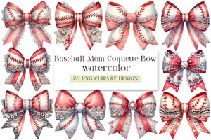 Baseball Mom Coquette Bow, an Illustration by DreamArtGraphic