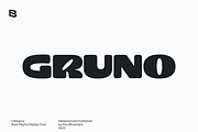 Gruno; Bold Display Font, a Sans Serif Font by Eko Bimantara (Thumbnail 1 of 12)