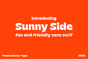 Sunny Side Fun and Friendly Sans, a Font by PeanutButter Type (Thumbnail 1 of 5)