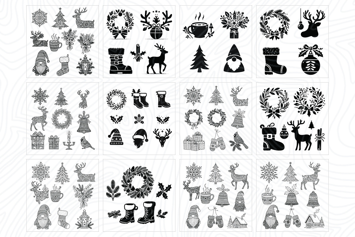 1100 Christmas winter EPS collection, a Decorative Illustration by Sofia's Fashion (Photo 4 of 9)