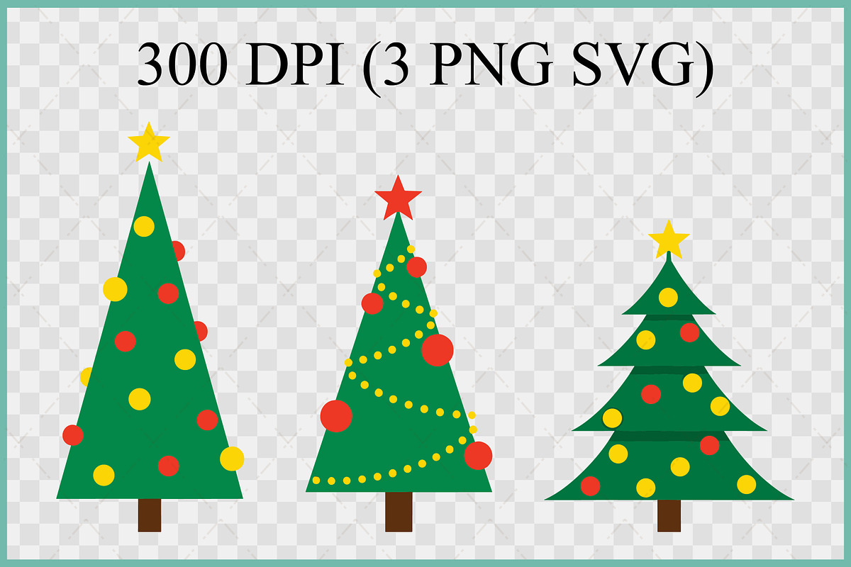 Christmas Decorative Tree Vector SVG, a Seasonal Illustration by Gfx Expert Team (Photo 3 of 4)